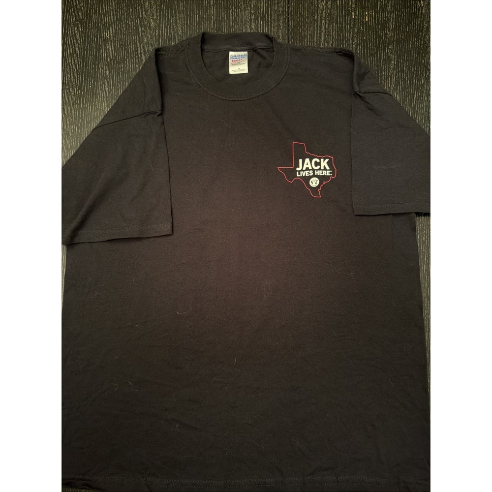 Jack Daniels Texas Jack Lives Here Tee Black Mens XL NASCAR Racing Shirt